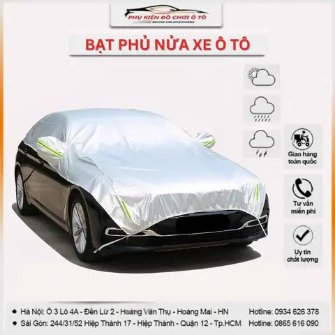 Bạt Phủ Nửa Xe Ô Tô