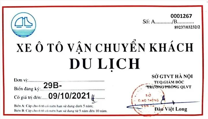 Biển Hiệu Xe Ô Tô Vận Chuyển Khách Du Lịch