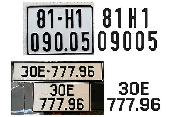 Font Chữ Biển Số Xe Ô Tô Font Chữ Biển Số Xe Ô Tô