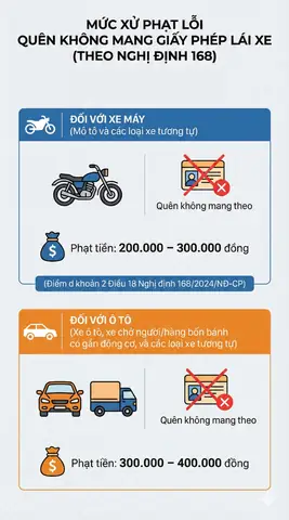 Lỗi Quên Bằng Lái Xe Ô Tô