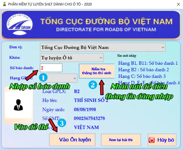 Phần Mềm Sát Hạch Lái Xe Ô Tô B2 Phần Mềm Sát Hạch Lái Xe Ô Tô B2