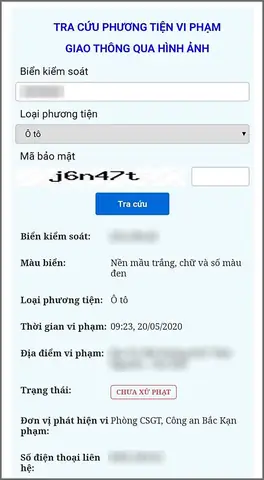 Tra Cứu Phạt Nguội Xe Ô Tô Tra Cứu Phạt Nguội Xe Ô Tô