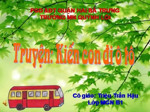 Hướng Dẫn An Toàn Khi Đi Ô Tô Cùng Trẻ Em: Bài Học Từ Truyện Kiến Con Đi Xe Ô Tô