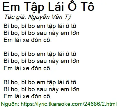 Bài Hát "em Lái Xe Ô Tô" Và Bài Học Giao Thông Cho Trẻ Em