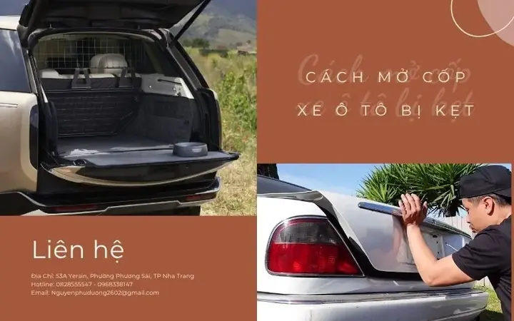 Cách Mở Cốp Xe Ô Tô Bị Kẹt: 3 Phương Pháp Hiệu Quả