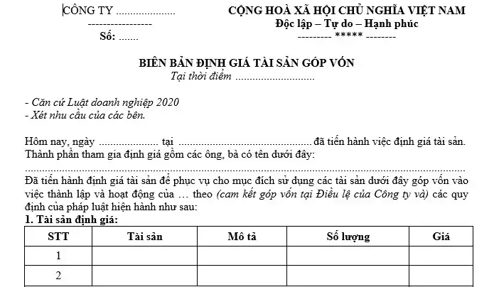 Mẫu Biên Bản Định Giá Xe Ô Tô Chuẩn: Cấu Trúc & Hướng Dẫn Lập Chi Tiết Mẫu Biên Bản Định Giá Xe Ô Tô Chuẩn: Cấu Trúc & Hướng Dẫn Lập Chi Tiết