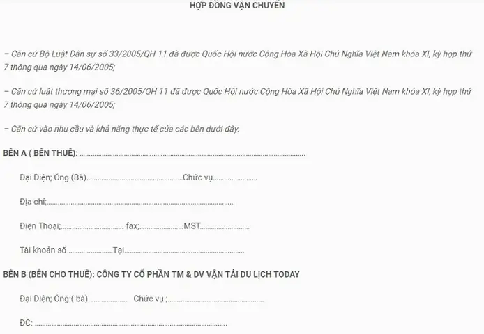 Mẫu Hợp Đồng Thuê Xe Ô Tô Du Lịch Chuẩn Mẫu Hợp Đồng Thuê Xe Ô Tô Du Lịch Chuẩn