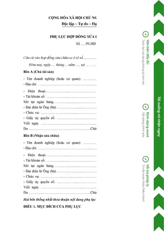 Phụ Lục Hợp Đồng Sửa Chữa Xe Ô Tô: Hướng Dẫn Đọc, Soạn & Đàm Phán Cho Chủ Xe Phụ Lục Hợp Đồng Sửa Chữa Xe Ô Tô: Hướng Dẫn Đọc, Soạn & Đàm Phán Cho Chủ Xe
