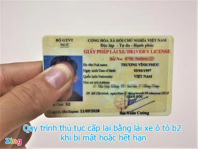 Thủ Tục Cấp Lại Bằng Lái Xe Ô Tô B2 Khi Mất Hoặc Hết Hạn