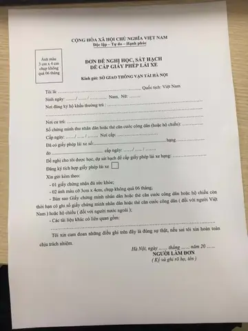 Hồ Sơ Thi Bằng Lái Xe Ô Tô B1 Đầy Đủ & Lưu Ý Quan Trọng