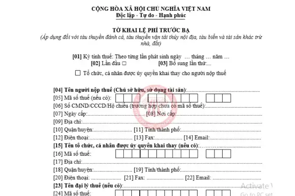 Tờ Khai Thuế Đăng Ký Xe Ô Tô: Hướng Dẫn Điền Chi Tiết Từ A Đến Z Tờ Khai Thuế Đăng Ký Xe Ô Tô: Hướng Dẫn Điền Chi Tiết Từ A Đến Z