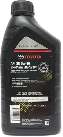 Toyota 0w16 Toyota 0w16