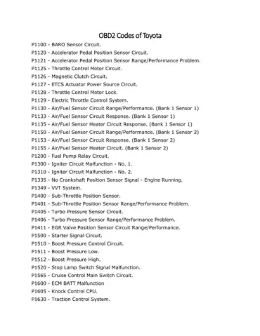 Toyota Code Toyota Code