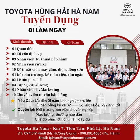 Toyota Tuyển Dụng Toyota Tuyển Dụng