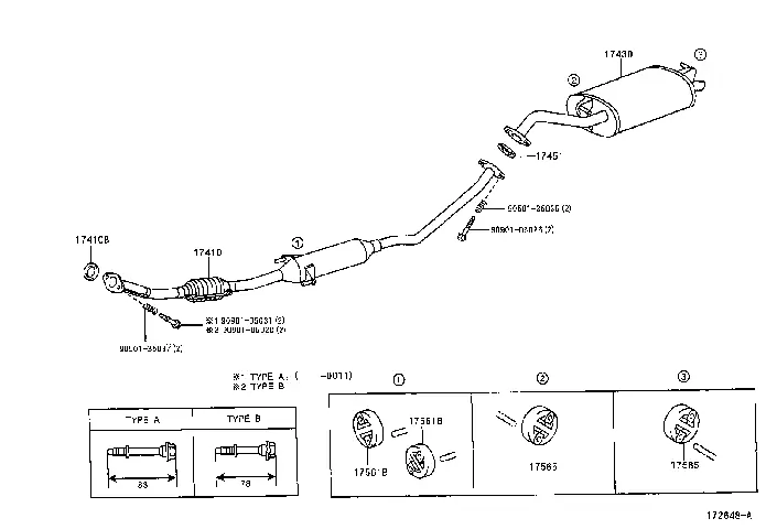 2003 Toyota Corolla Exhaust