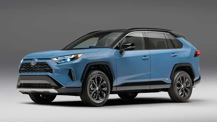 Blue Toyota Rav4