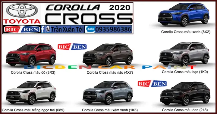 Code Màu Xe Toyota