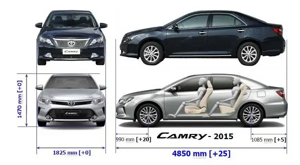 Kích Thước Toyota Camry Kích Thước Toyota Camry