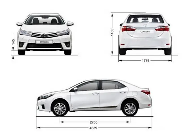 Kích Thước Xe Toyota Kích Thước Xe Toyota