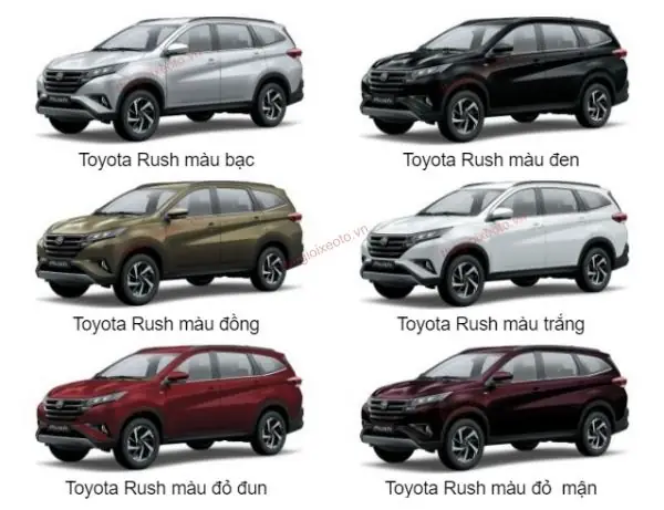Màu Xe Toyota Rush