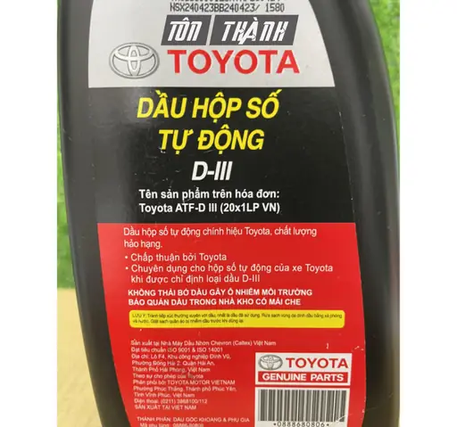 Nhớt Toyota D3 Nhớt Toyota D3