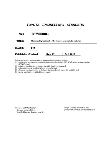 Toyota Engineering Standards