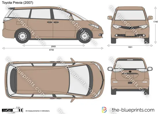 Toyota Previa Dimensions Toyota Previa Dimensions