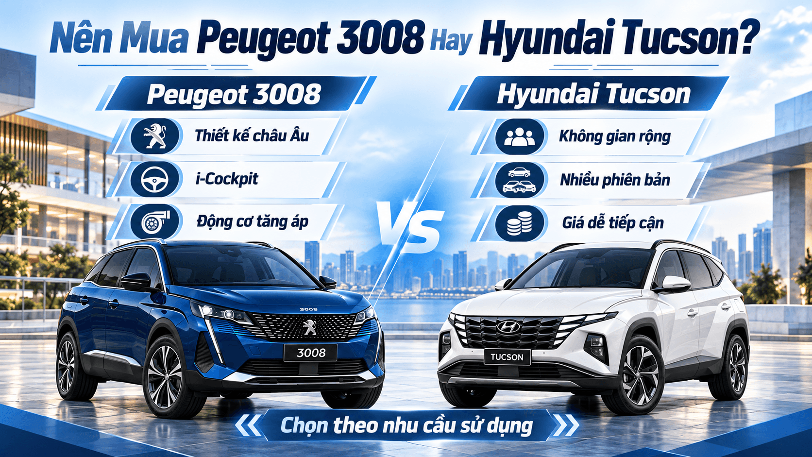 Nên mua Peugeot 3008 hay Hyundai Tucson