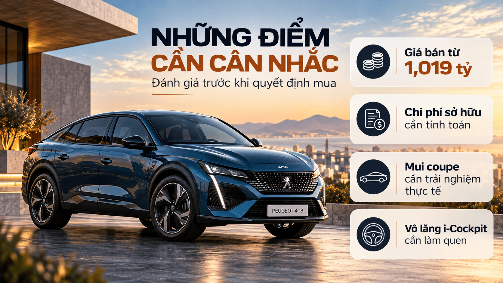 Những nhược điểm Peugeot 408 cần cân nhắc về giá bán, chi phí sở hữu và thiết kế Coupe