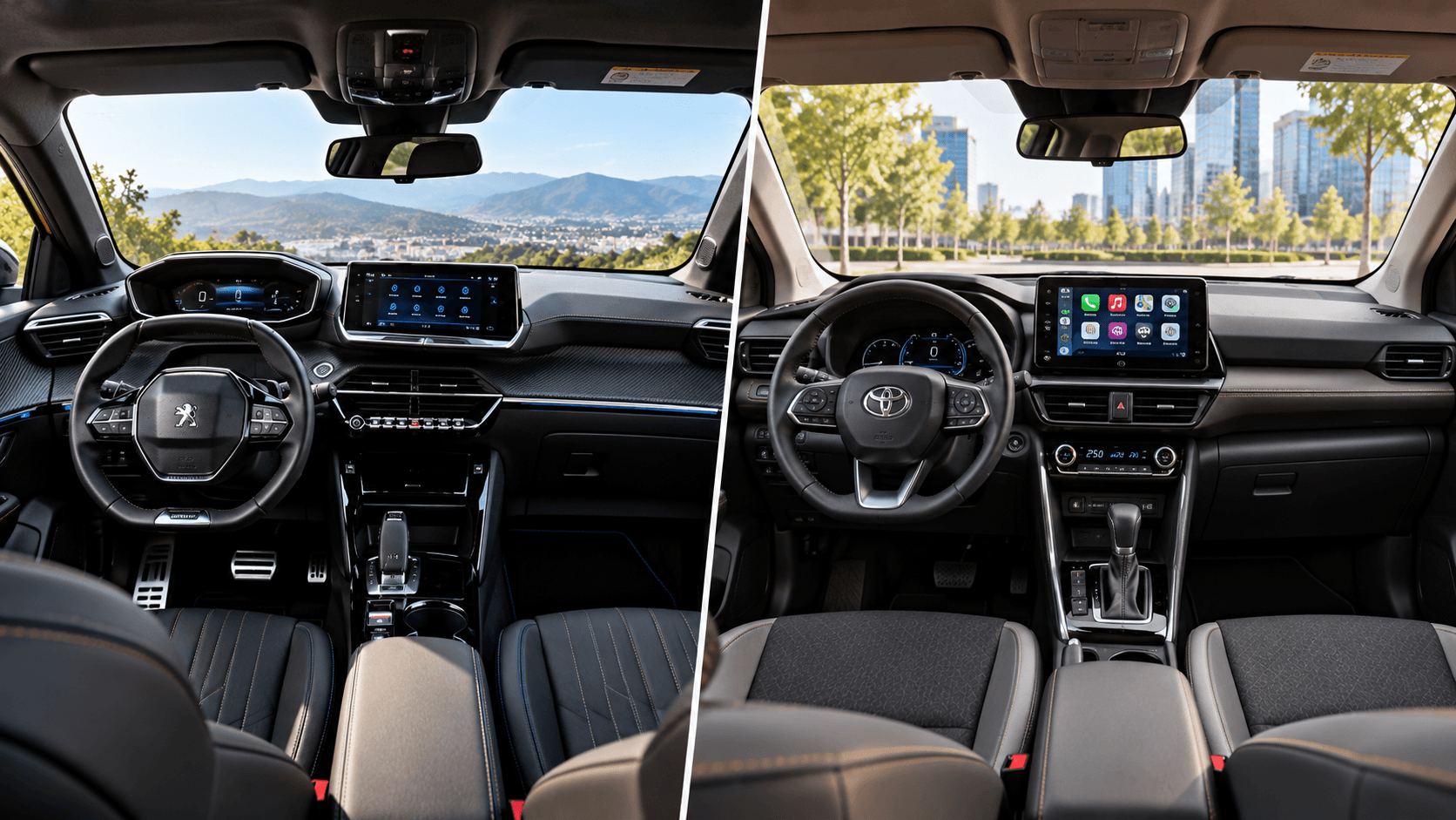 So sánh nội thất Peugeot 2008 i-Cockpit và Toyota Yaris Cross