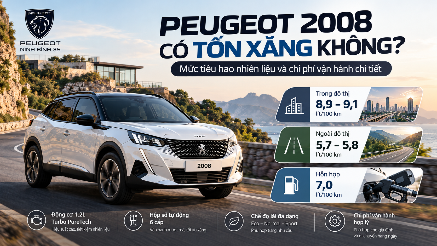 Peugeot 3008 có tốn xăng không?